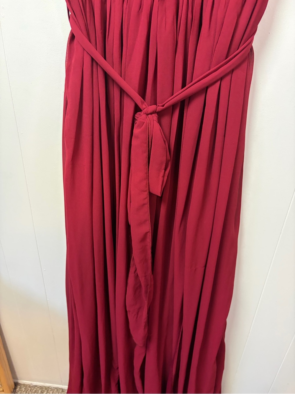 Baltic Born Kristina Chiffon Burgundy Red Maxi Women's Dress XL Wedding Guest - Picture 6 of 11